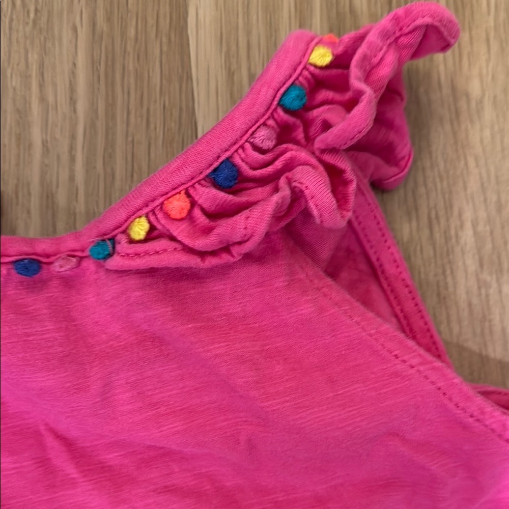 Mini Boden Pink Ruffle Top - Picture 2 of 2